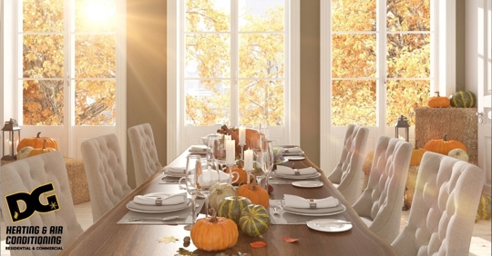 table set for thanksgiving meal